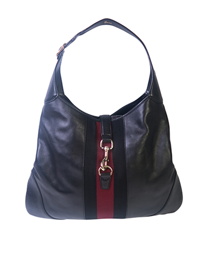 Web Jackie, &pound;295, Handbags, Black/Red, Leather, Front view